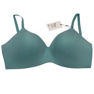 Knix WingWoman Bra Sz 8 Blue Wireless 38D 38DD 38E Comfortable Contour NWT